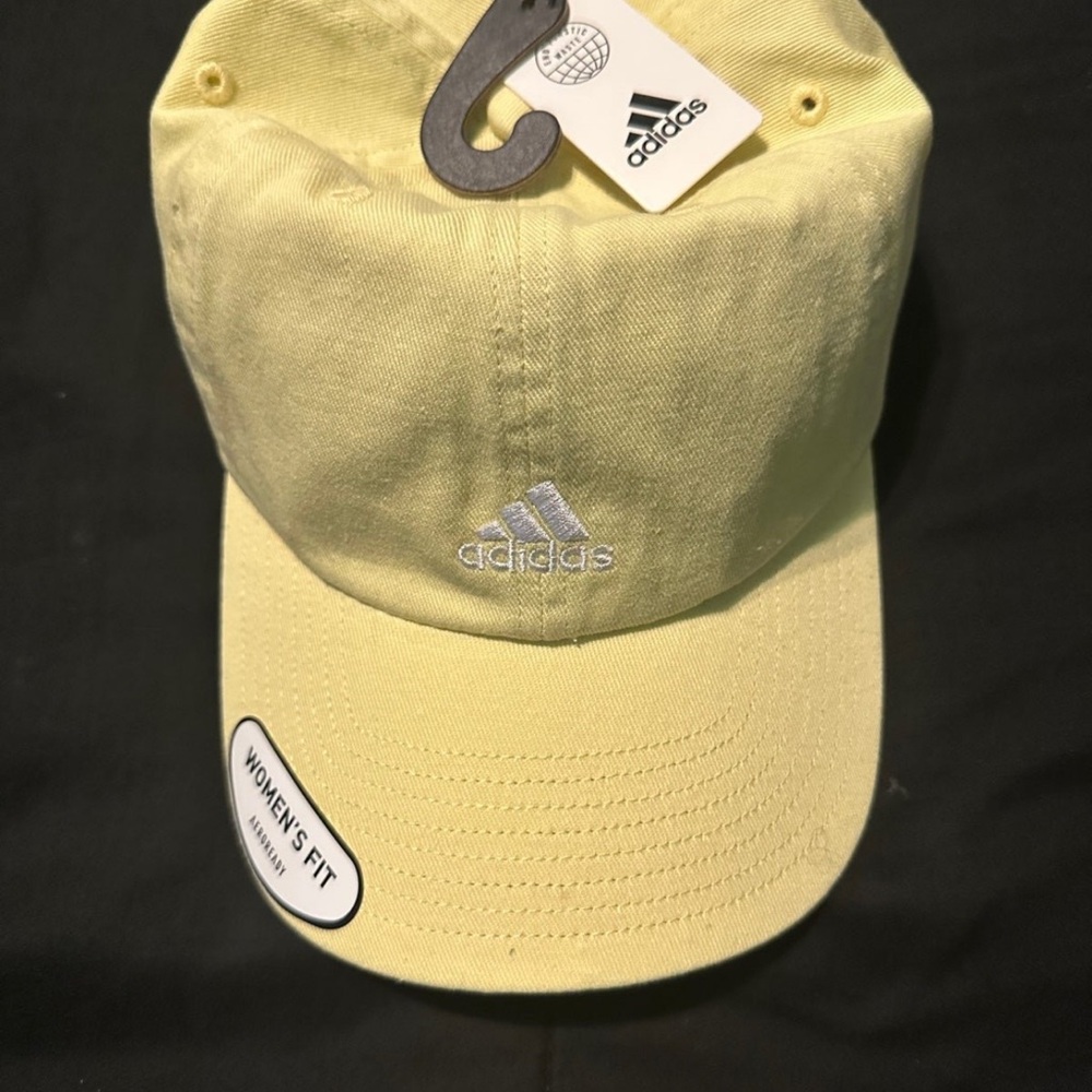 Adidas Women's Cap in Yellow and Gray